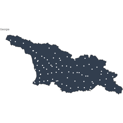 Example of geocoding with point geometry: Georgia